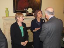 Helen Watanabe-O'Kelly with Queen Sofia of Spain